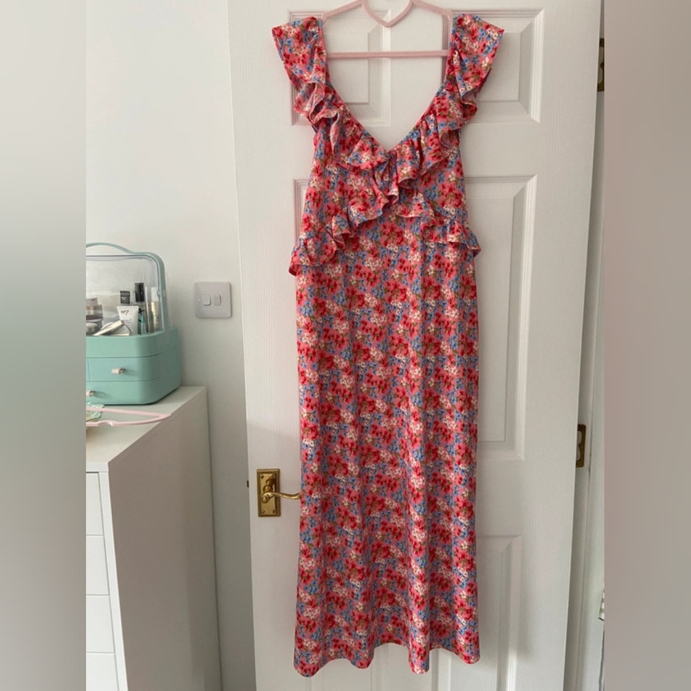 Floral Ruffle Maxi Dress